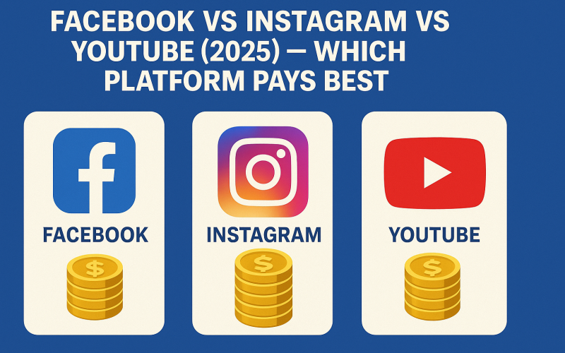 Facebook vs Instagram vs YouTube (2025) — Which Platform Pays Best
